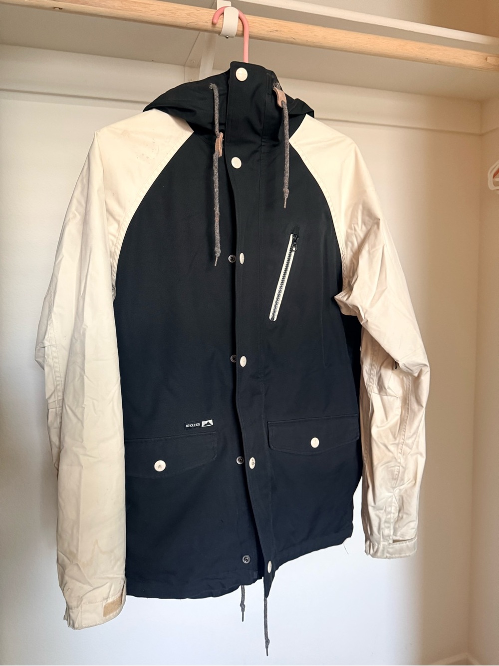Holden Black and Cream Two-Tone Ski Jacket - Men's